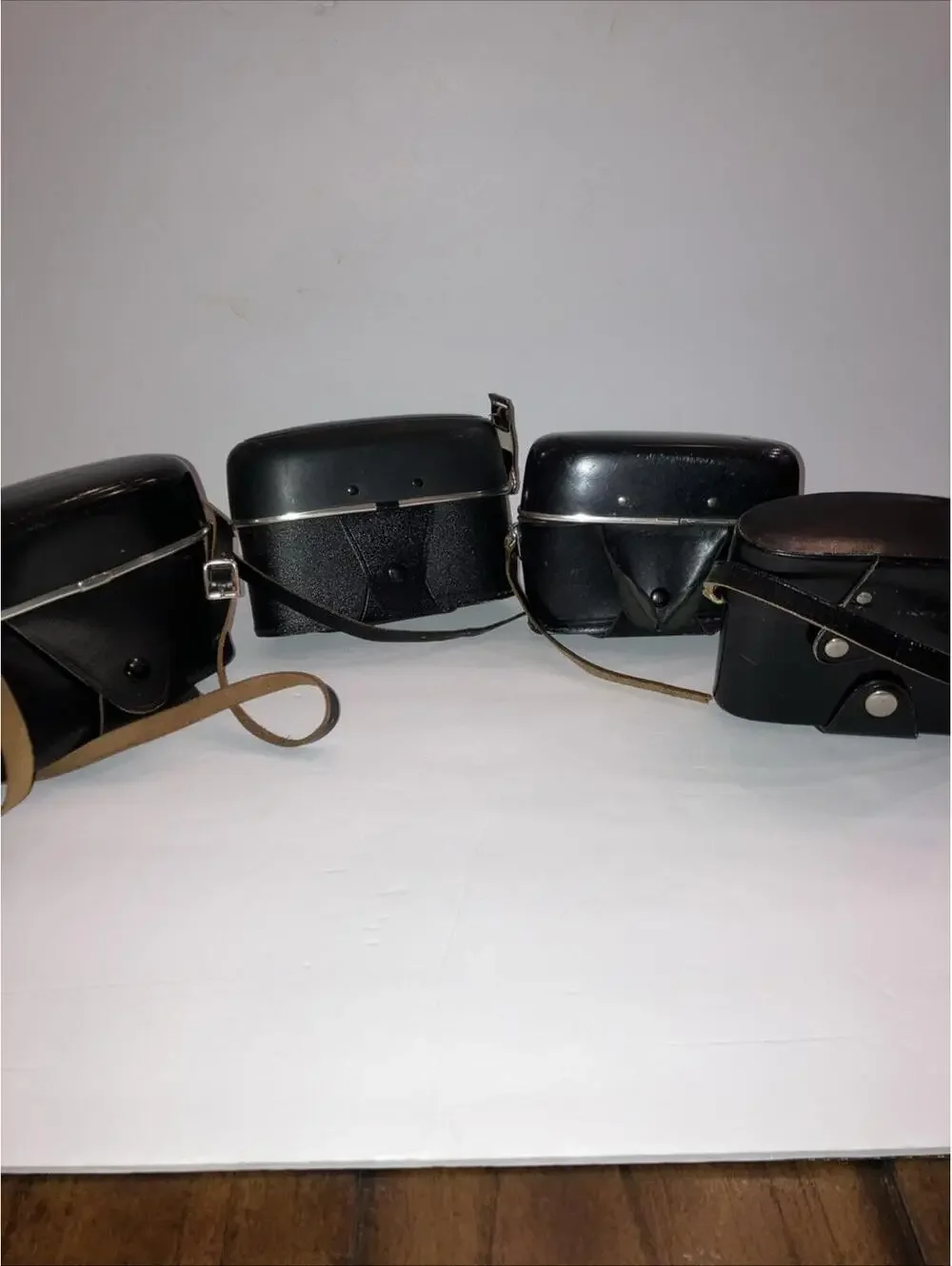 Lot Of 4 Vintage Black Leather Camera Cases “LOOK”